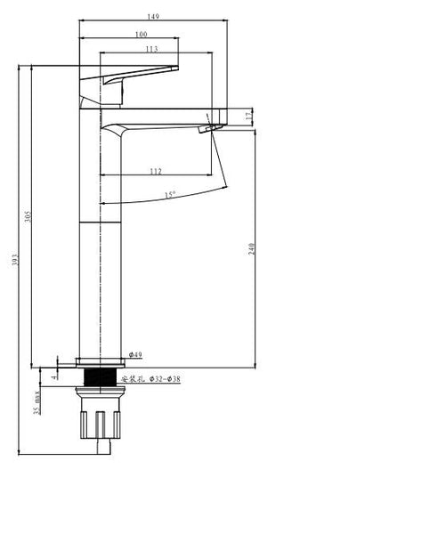 Bellini BVF 6889 單控高身面盆龍頭(不包去水)-浴室龍頭-Bellini-錦隆五金|觀塘五金舖